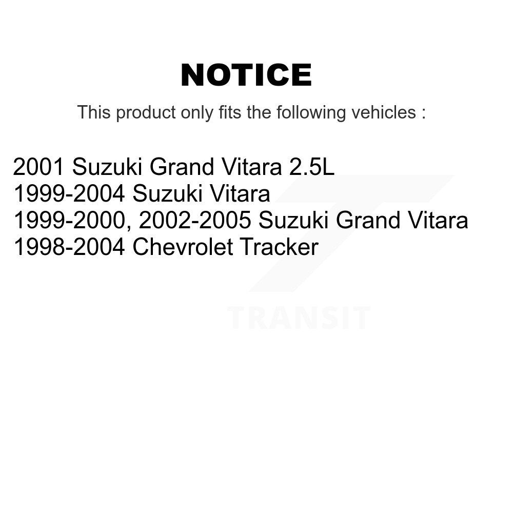Paire de roulements de roue arrière pour Chevrolet Tracker Suzuki Grand Vitara K70-101064