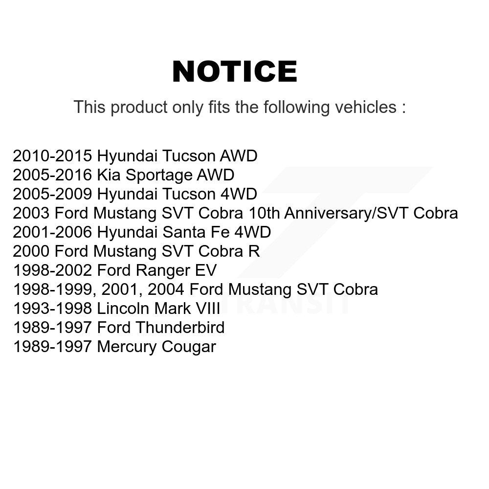 Paire de roulements de roue arrière, pour Hyundai Tucson Kia Sportage Ford Mustang Ranger Fe