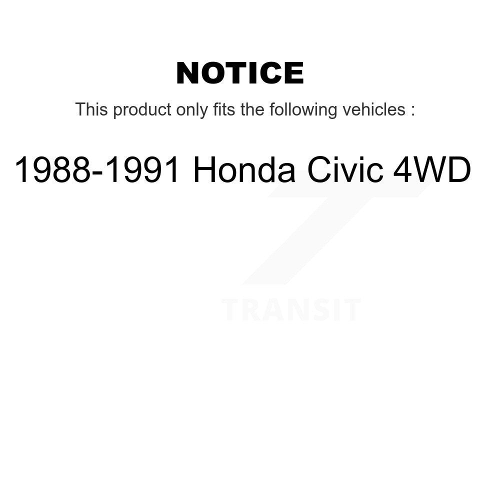 Paire de roulements de roue arrière pour Honda Civic 4WD 1988-1991 K70-101082