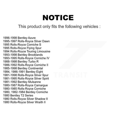Paire de roulements de roue extérieurs avant, pour rolls-royce Silver Spur Bentley Spirit