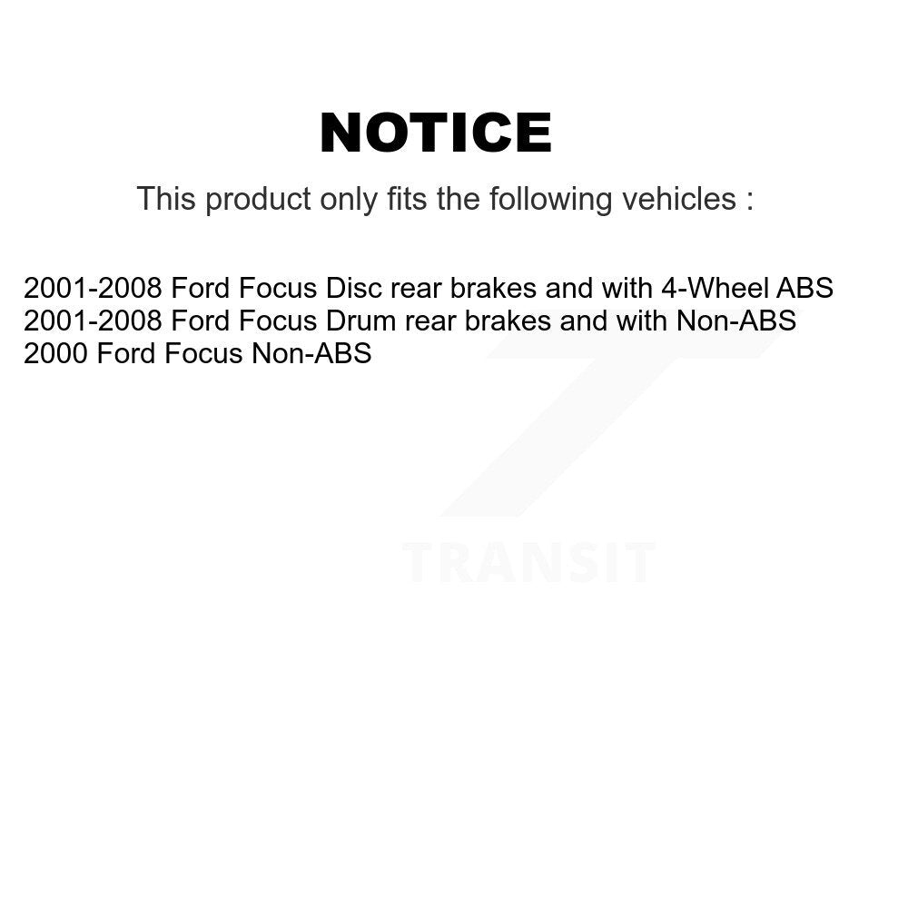 Roulement de roue arrière et paire de course pour Ford Focus K70-101097