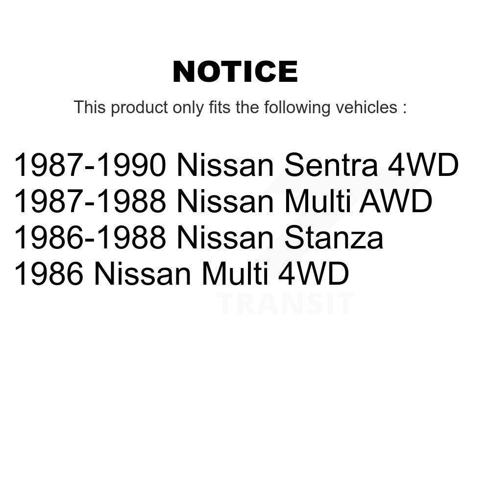 Roulement de roue intérieur arrière et paire de course pour Nissan Sentra Stanza Multi K70-10110