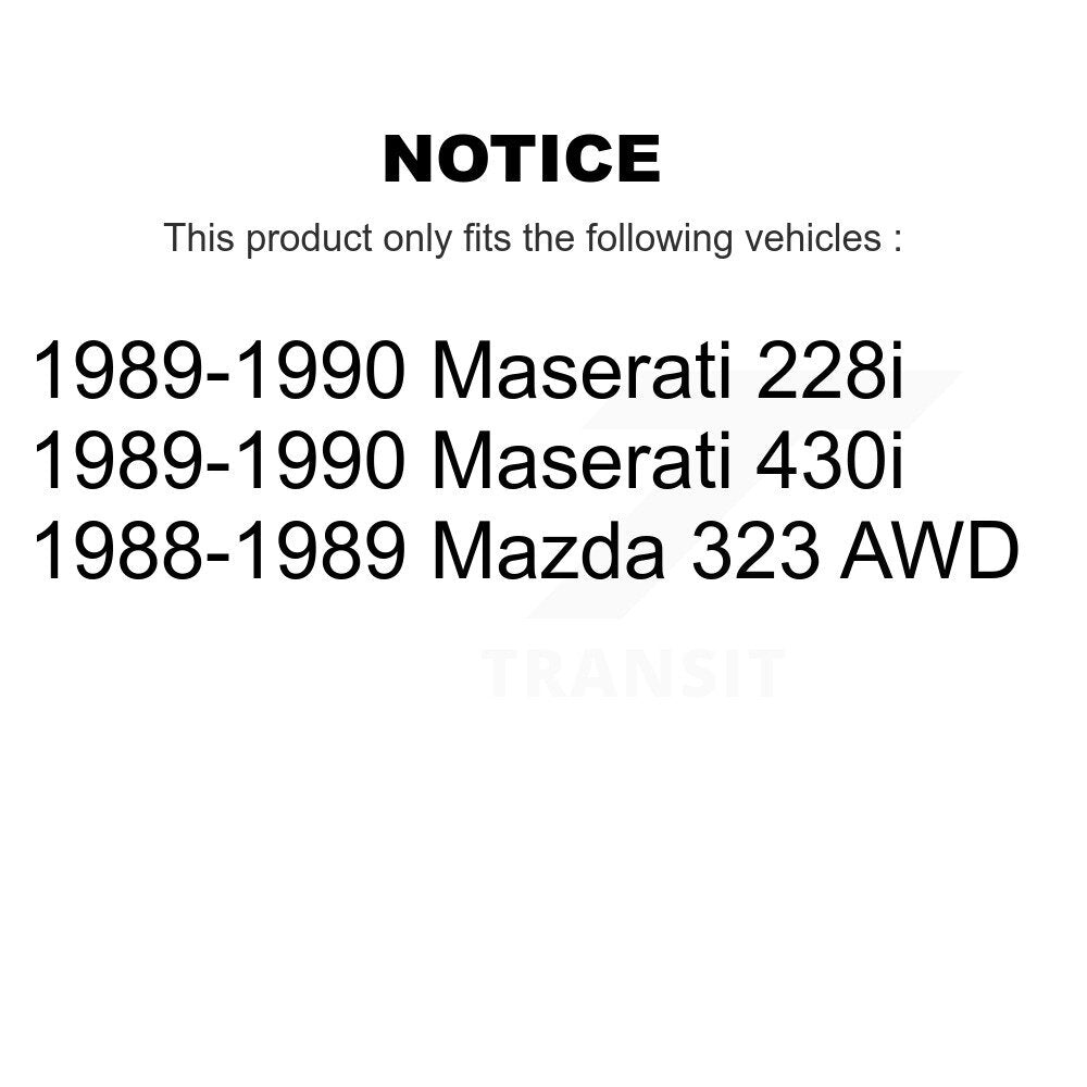 Roulement de roue intérieur arrière et paire de course pour Mazda 323 Maserati 430i 228i