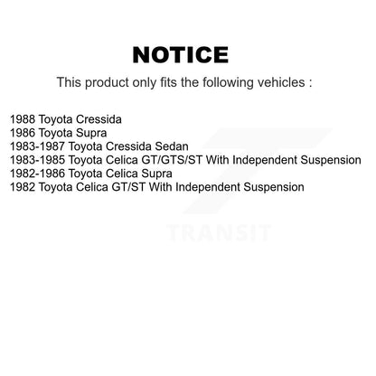 Roulement de roue extérieur arrière et paire de course pour Toyota Celica Cressida Supra