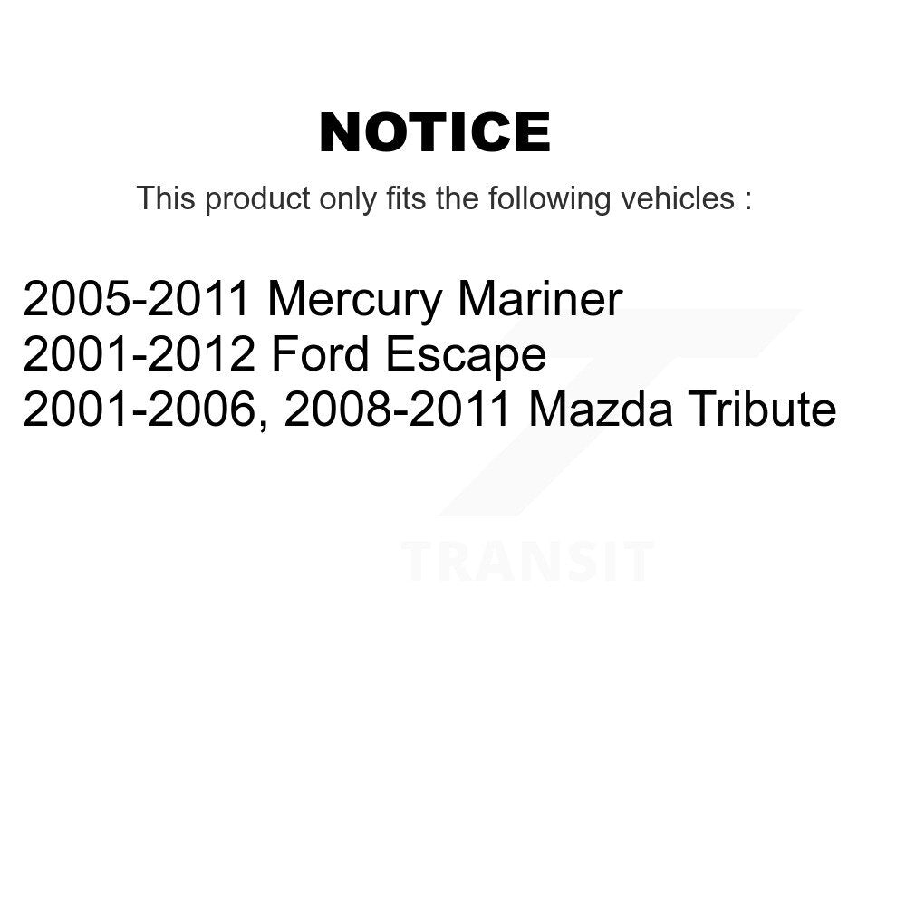 Kit de roulement de roue avant et arrière, pour Ford Escape Mazda hommage Mercury Mariner