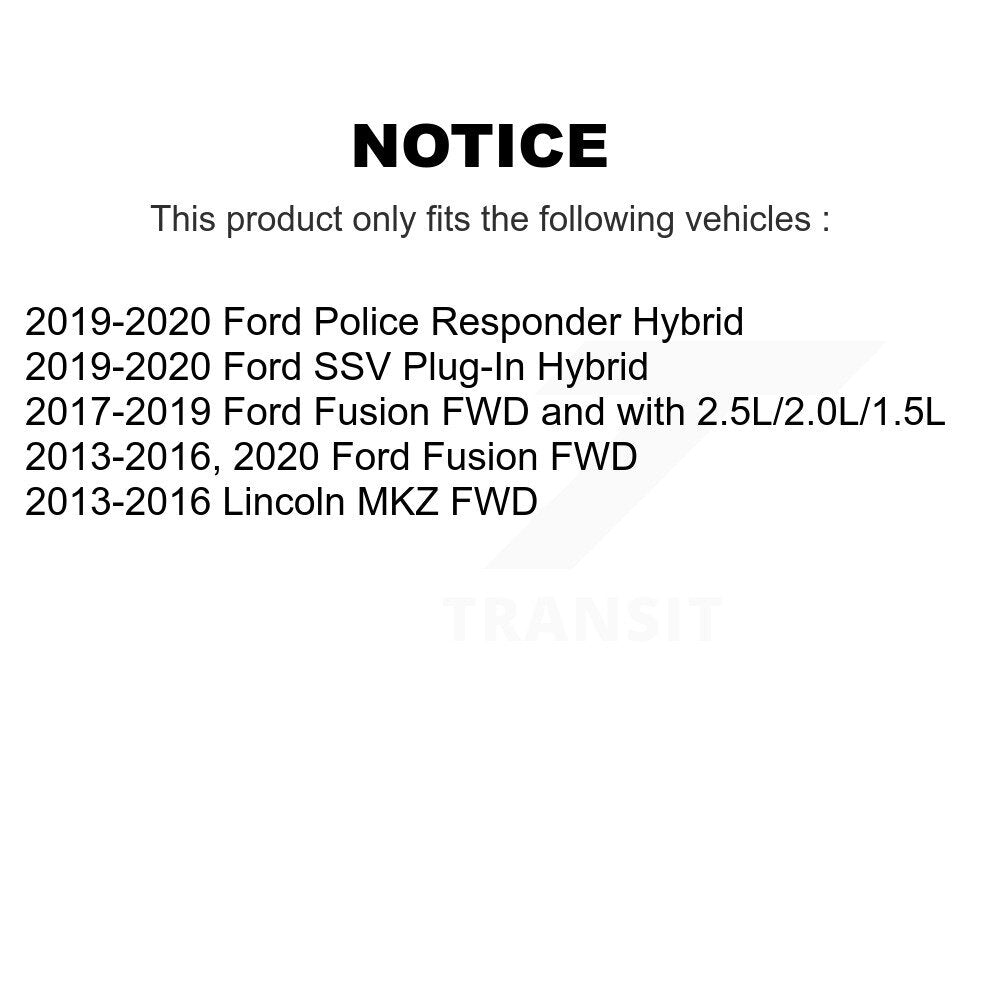 Kit d'assemblage de moyeu de roulement de roue avant et arrière, pour Ford Fusion Lincoln MKZ Police SS