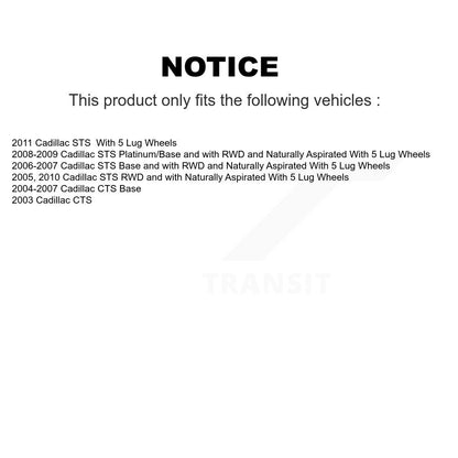 Kit d'assemblage de roulement et moyeu de roue avant et arrière, pour Cadillac CTS STS K70-101193