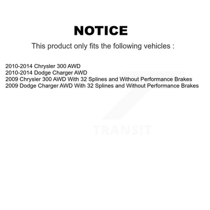 Kit d'assemblage de roulement et moyeu de roue avant et arrière, pour Chrysler 300 Dodge Charger AWD