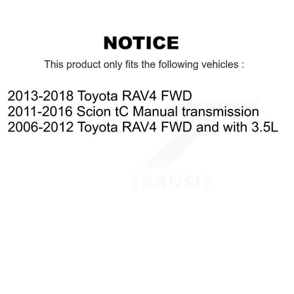 Kit d'assemblage de roulement et moyeu de roue avant et arrière, pour Toyota RAV4 Scion tC K70-101246