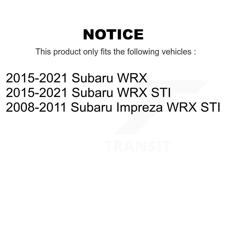 Kit d'assemblage de roulement et moyeu de roue avant et arrière, pour Subaru Impreza WRX STI