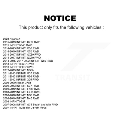 Kit d'assemblage de moyeu de roulement de roue avant et arrière, pour INFINITI Q50 G37 QX50 EX35 Nissan
