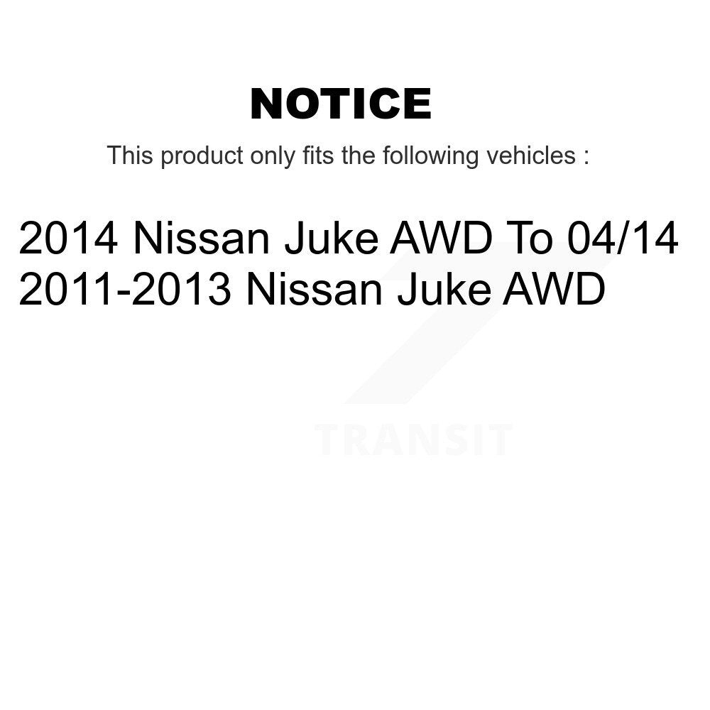 Kit d'assemblage de roulement et moyeu de roue avant et arrière, pour Nissan Juke AWD K70-101284