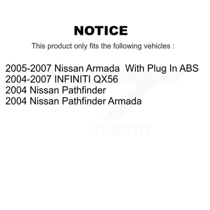 Kit d'assemblage de roulement et moyeu de roue avant et arrière, pour Nissan Pathfinder INFINITI QX56