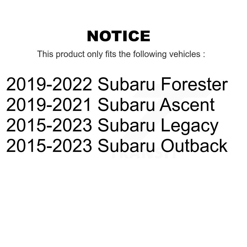 Paire d'assemblage de roulement et moyeu de roue arrière, pour Subaru Outback Forester Legacy Ascen