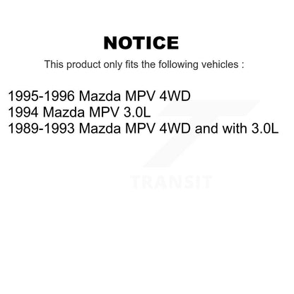 Paire de roulements de roue intérieurs avant pour Mazda MPV K70-101336