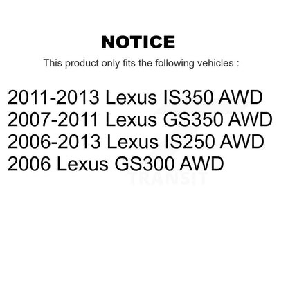 Kit d'assemblage de moyeu de roulement de roue avant et arrière, pour Lexus IS250 GS350 IS350 GS300 AWD
