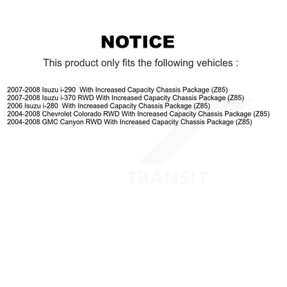 Kit d'assemblage de roulement et moyeu de roue avant et arrière, pour Chevrolet Colorado GMC Canyon