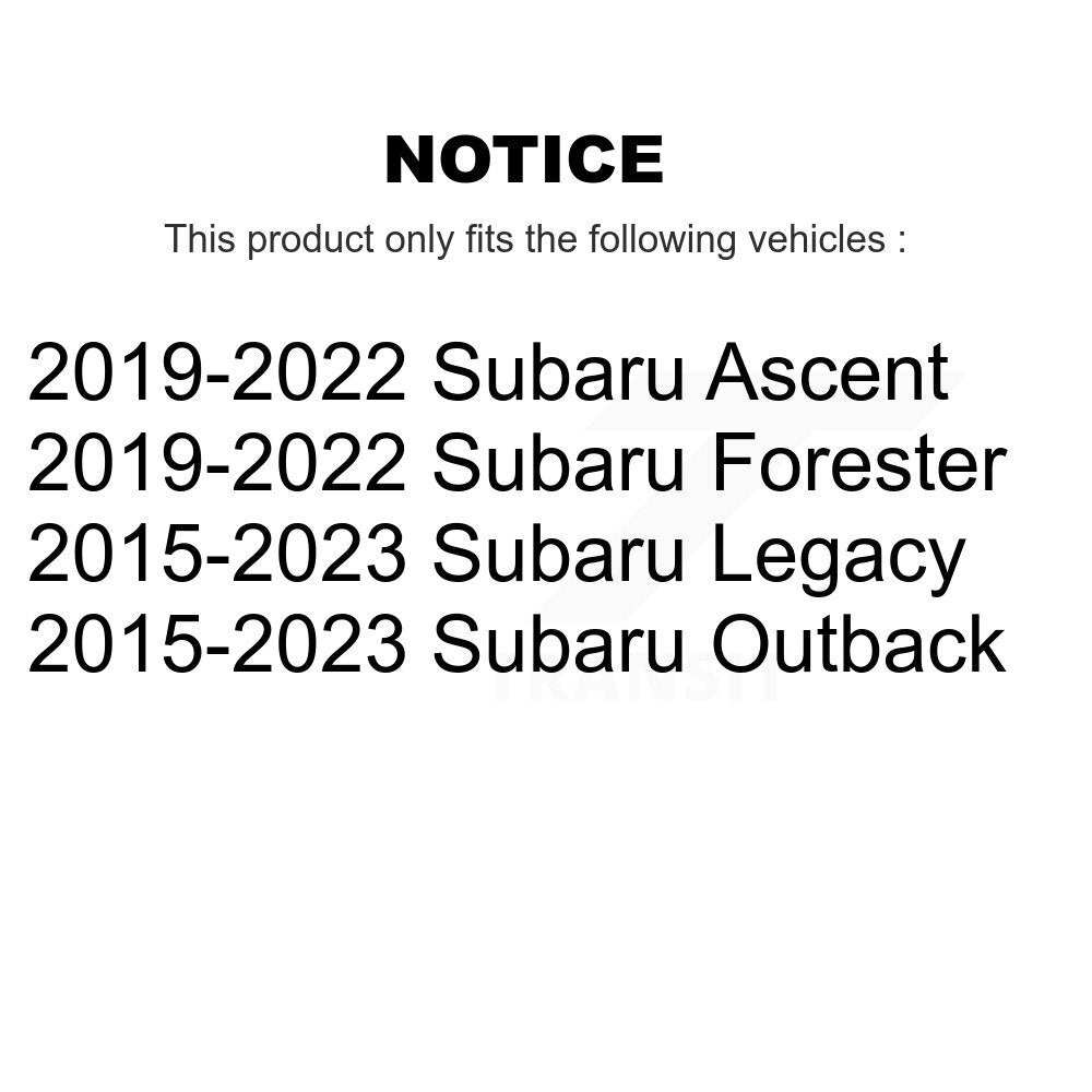 Kit d'assemblage de roulement et moyeu de roue avant et arrière, pour Subaru Outback Forester Legacy