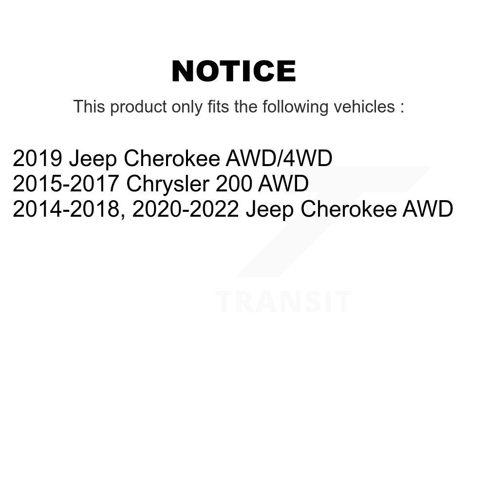 Paire d'assemblage de roulement et de moyeu de roue arrière pour Jeep Cherokee Chrysler 200