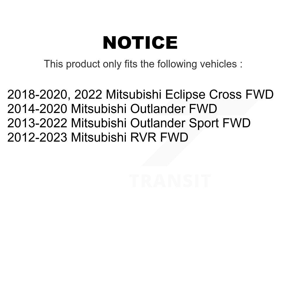 Paire d'assemblage de moyeu de roulement de roue arrière, pour Mitsubishi RVR Outlander Eclipse Cross
