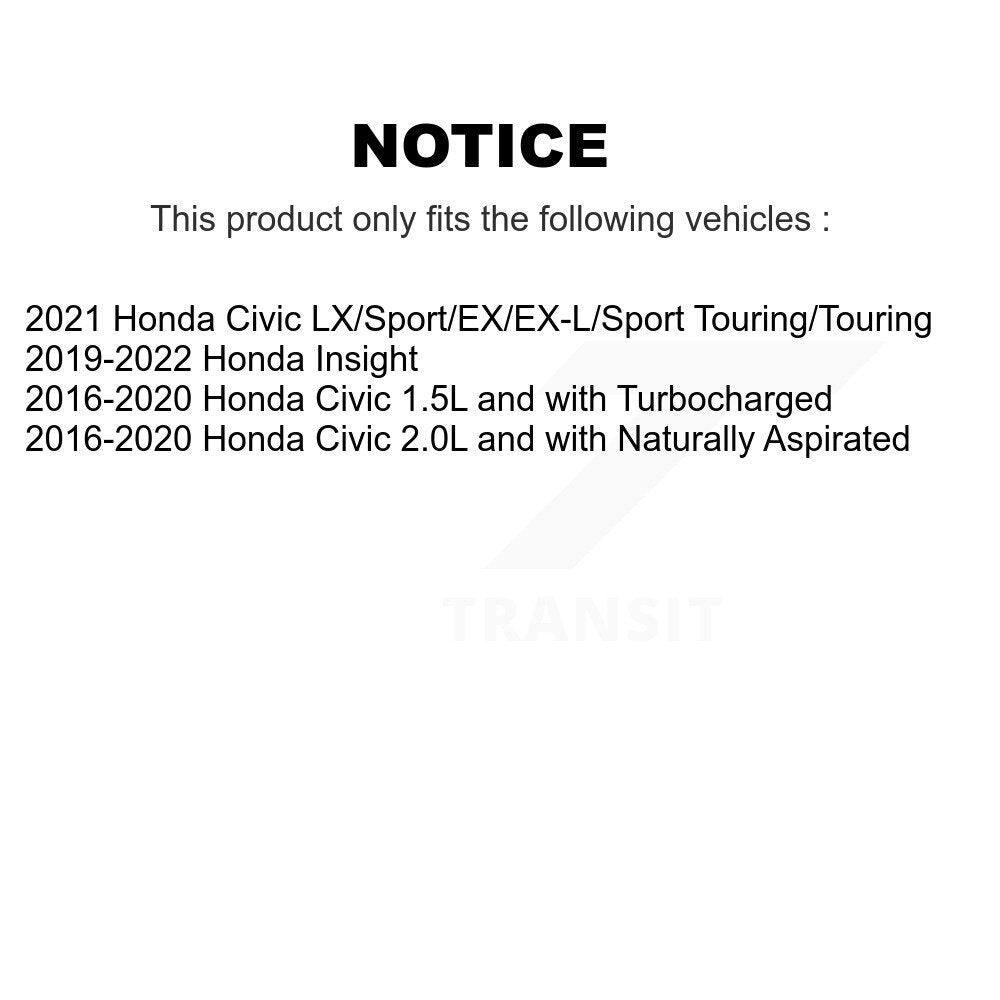 Paire d'assemblage de roulement de roue arrière et de moyeu pour Honda Civic Insight K70-101391