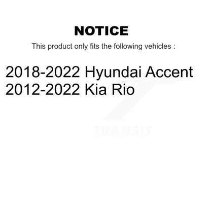 Paire de roulements de roue avant pour Kia Rio Hyundai Accent K70-101399