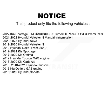 Paire d'assemblage de roulement et moyeu de roue avant, pour Hyundai Tucson Kia Sportage Sonata