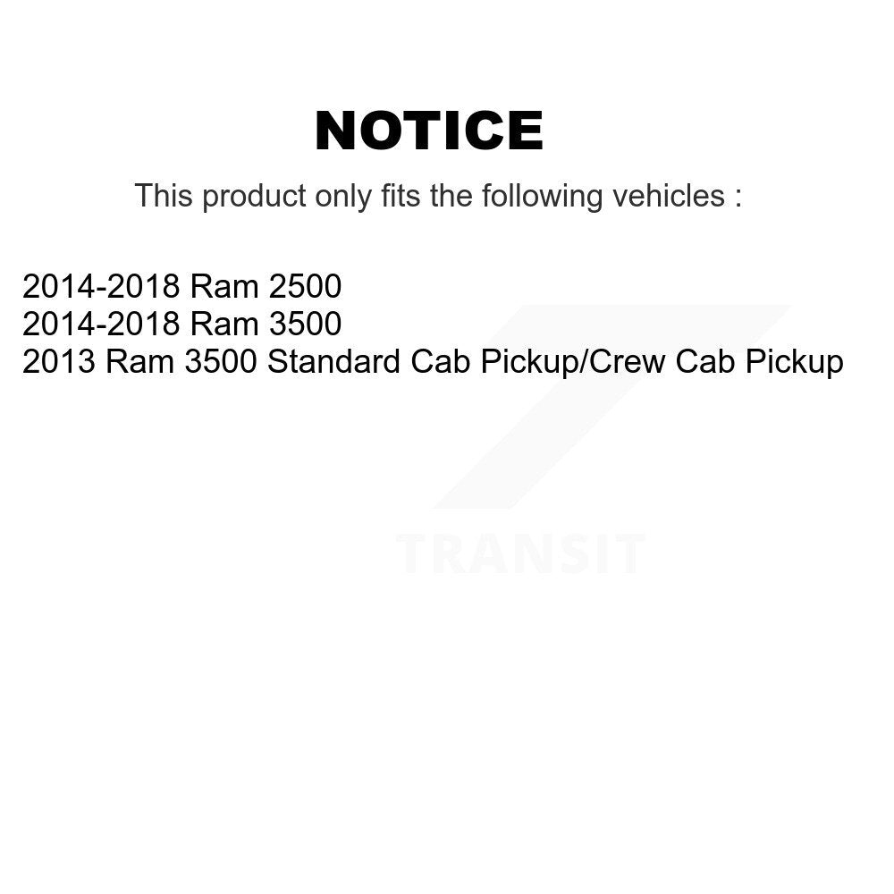 Paire d'assemblage de roulement de roue avant et de moyeu pour Ram 2500 3500 K70-101419