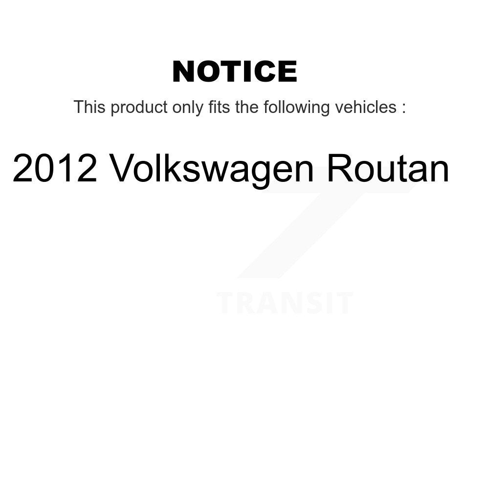 Kit d'assemblage de roulement et moyeu de roue avant et arrière pour Volkswagen Routan 2012