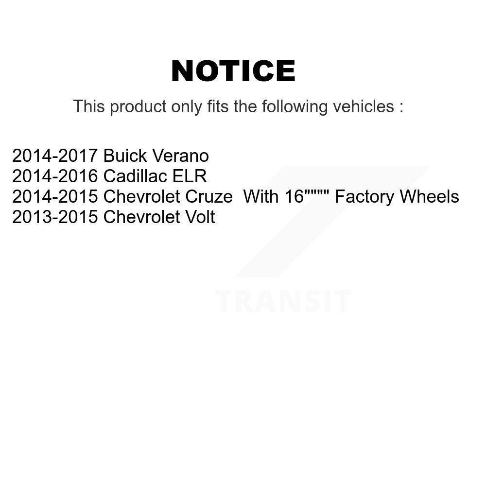 Kit d'assemblage de moyeu de roulement de roue avant et arrière, pour Chevrolet Cruze Buick Verano Volt