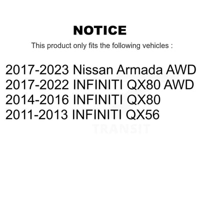 Kit d'assemblage de roulement et moyeu de roue avant et arrière, pour INFINITI QX80 Nissan Armada QX5