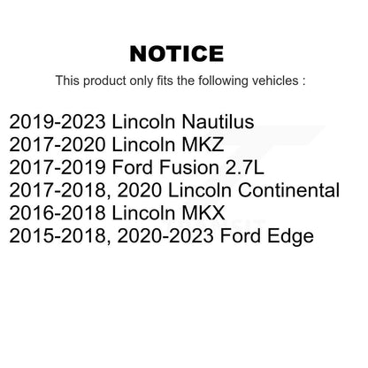 Paire d'assemblage de moyeu de roulement de roue avant, pour Ford Edge Fusion Lincoln Nautilus MKX