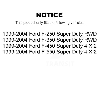 Paire d'assemblage de roulement et de moyeu de roue avant, pour Ford F-350 Super Duty F-250 F-450