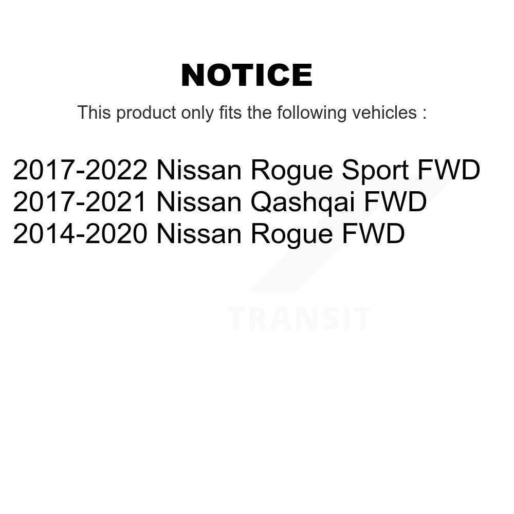 Paire d'assemblage de roulement de roue arrière et de moyeu pour Nissan Rogue Sport Qashqai FWD