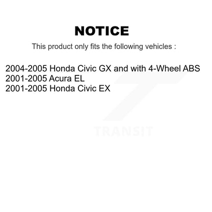 Kit d'assemblage de roulement et moyeu de roue avant et arrière, pour Honda Civic Acura EL