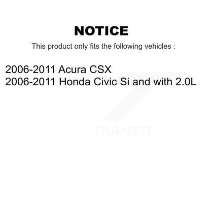 Kit d'assemblage de roulement et moyeu de roue avant et arrière, pour Honda Civic Acura CSX 2006 – 2011