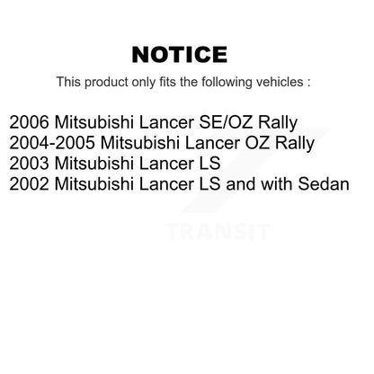 Kit d'assemblage de roulement et moyeu de roue avant et arrière pour Mitsubishi Lancer K70-101618