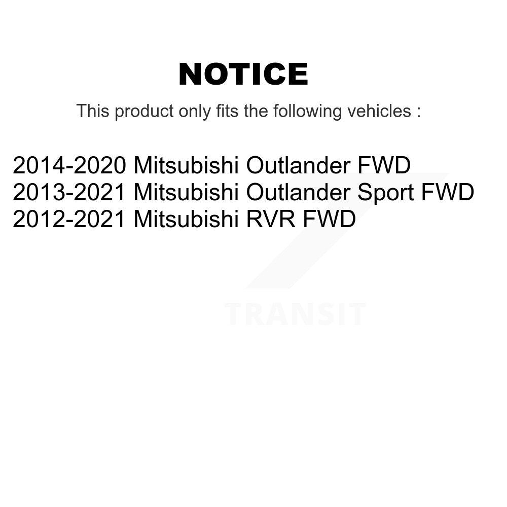 Kit d'assemblage de moyeu de roulement de roue avant et arrière, pour Mitsubishi RVR Outlander Sport FW