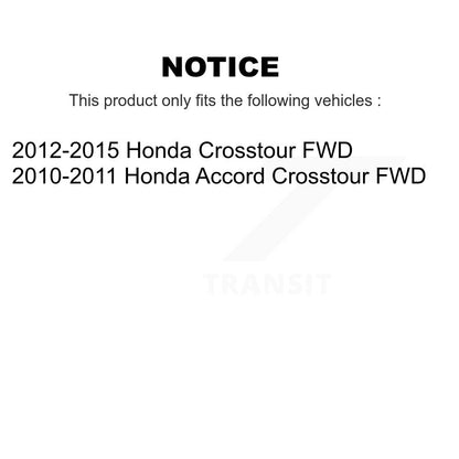 Kit d'assemblage de roulement et moyeu de roue avant et arrière, pour Honda Accord Crosstour FWD