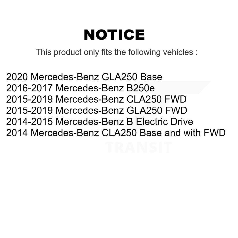 Kit d'assemblage de roulement et moyeu de roue avant et arrière, pour Mercedes-Benz GLA250 CLA250 B