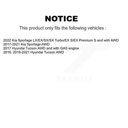 Kit d'assemblage de roulement et moyeu de roue avant et arrière, pour Hyundai Tucson Kia Sportage