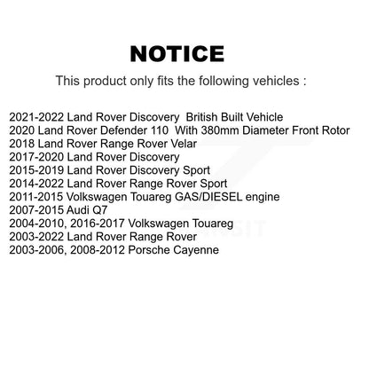 Kit de roulement de roue avant et arrière, pour Land Rover Range Sport Volkswagen Touareg Audi