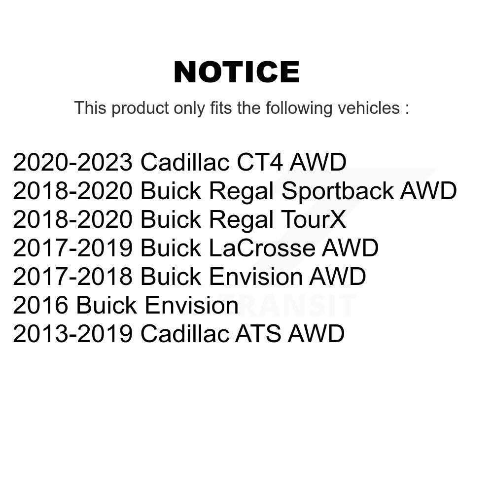Kit d'assemblage de roulement et moyeu de roue avant et arrière, pour Cadillac ATS Buick Envision CT4