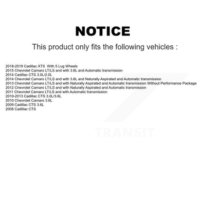 Kit d'assemblage de moyeu de roulement de roue avant et arrière, pour Chevrolet Camaro Cadillac CTS XTS