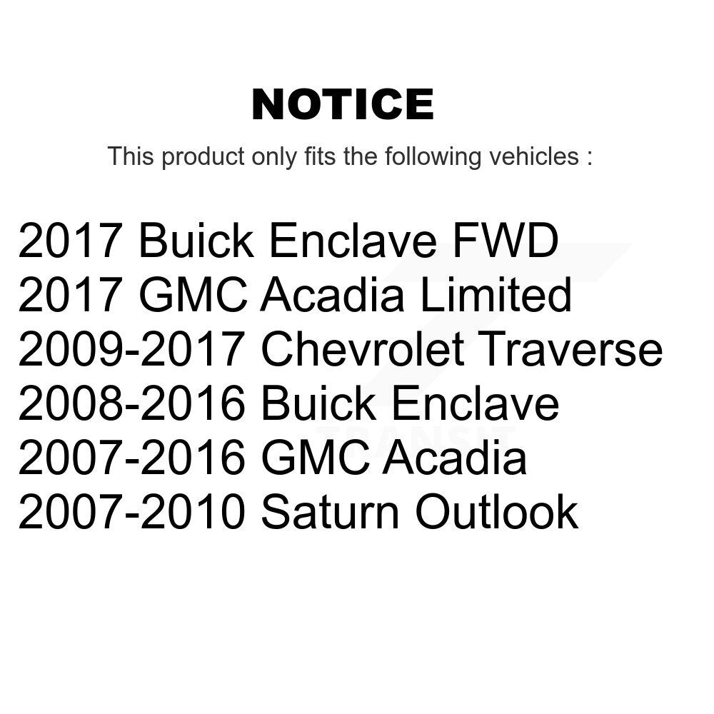 Kit d'assemblage de moyeu de roulement de roue avant et arrière, pour GMC Acadia Buick autoclave Chevrole