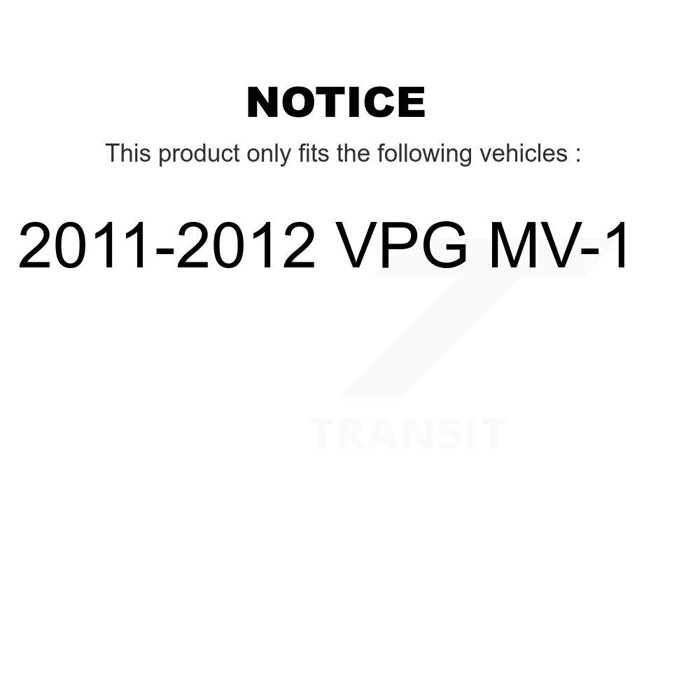 Paire de roulements de roue arrière et de moyeu pour VPG MV-1 2011-2012 K70-101758