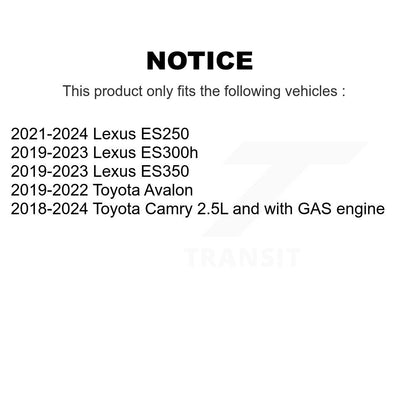 Paire d'assemblage de roulement de roue avant et de moyeu pour Toyota Camry Lexus ES250 Avalon