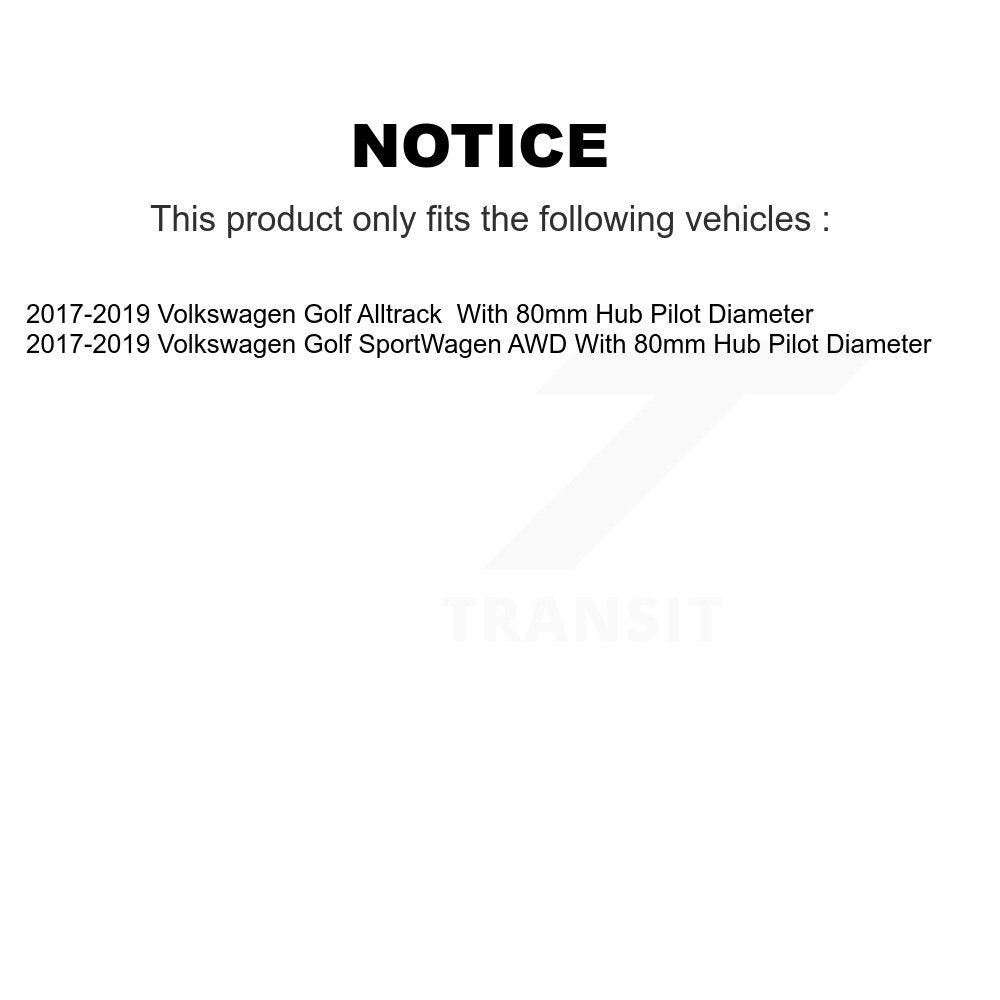 Kit d'assemblage de roulement et moyeu de roue avant et arrière, pour Volkswagen Golf SportWagen