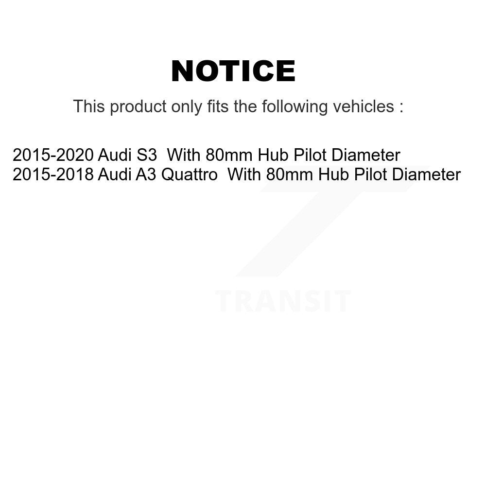 Kit d'assemblage de roulement et moyeu de roue avant et arrière, pour Audi A3 Quattro S3 K70-101824