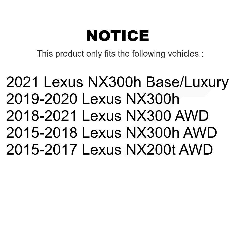 Kit d'assemblage de roulement et moyeu de roue avant et arrière, pour Lexus NX300 NX200t NX300h